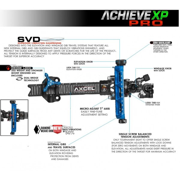 AXCEL VISEUR ACHIEVE XP PRO UHM DIAMOND WEAVE CARBON BAR / EXT 6