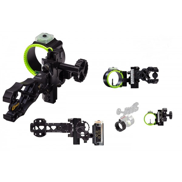 thumbnail image 2 of Black Gold Ascent Verdict Single Pin (.019) RH Bow Sight – AV1, Black, Archery Hunting Sight 2 of 4