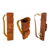 BUCK TRAIL carquois dorsal INDIAN BROWN SUEDE 52cm